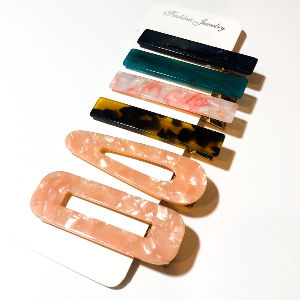 Acetate Acrylic Multi Pack Hair Clips